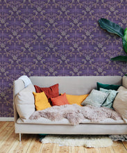 Load image into Gallery viewer, Starseed Wallpaper • Floral Wallpaper • Lavender • Insitu