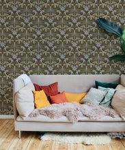 Load image into Gallery viewer, What In Carnation Wallpaper • Floral Wallpaper • Mocha • Insitu