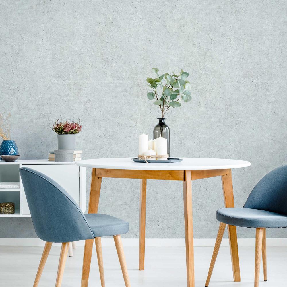 Cement Wallpaper - Grey room view