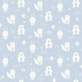 Woodland Pals Wallpaper - Blue pattern