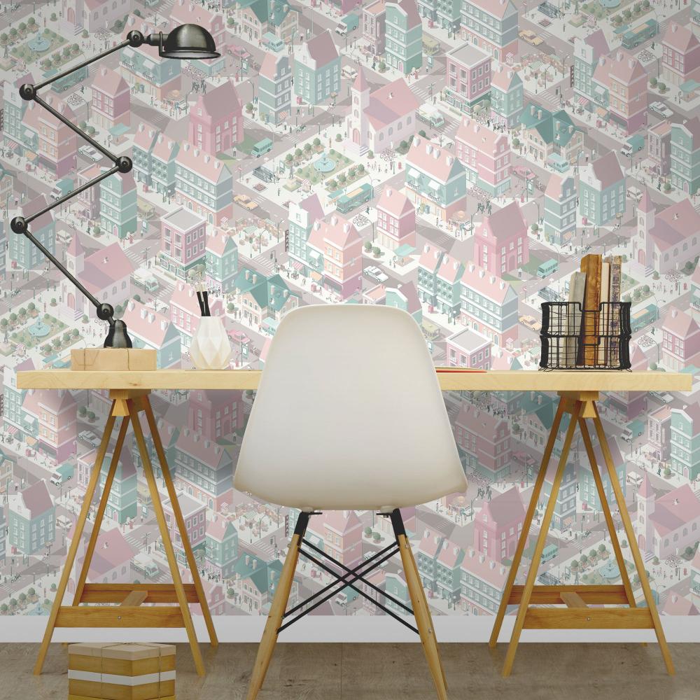 Notting Hill Wallpaper - Pink room view