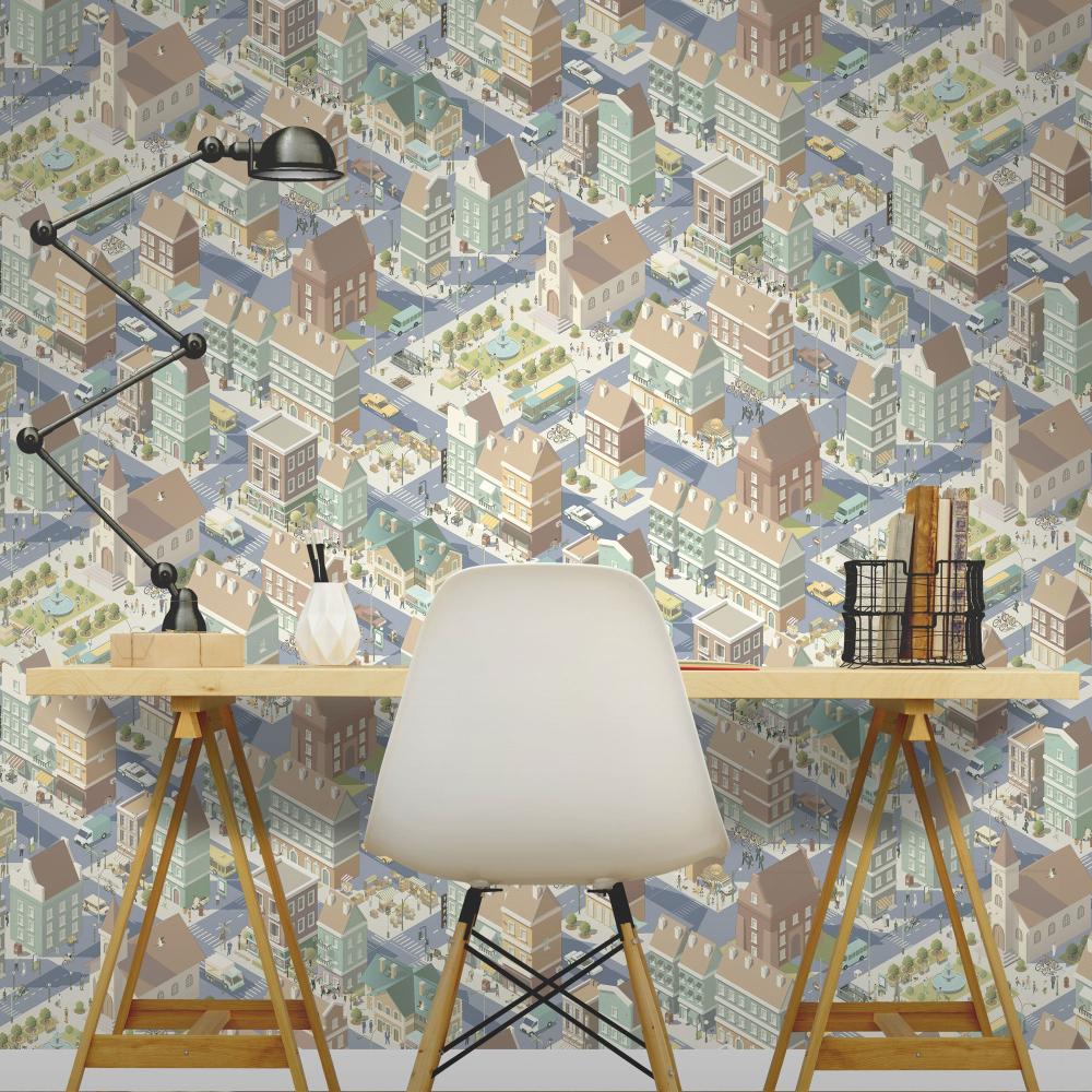 Notting Hill Wallpaper - Blue room view