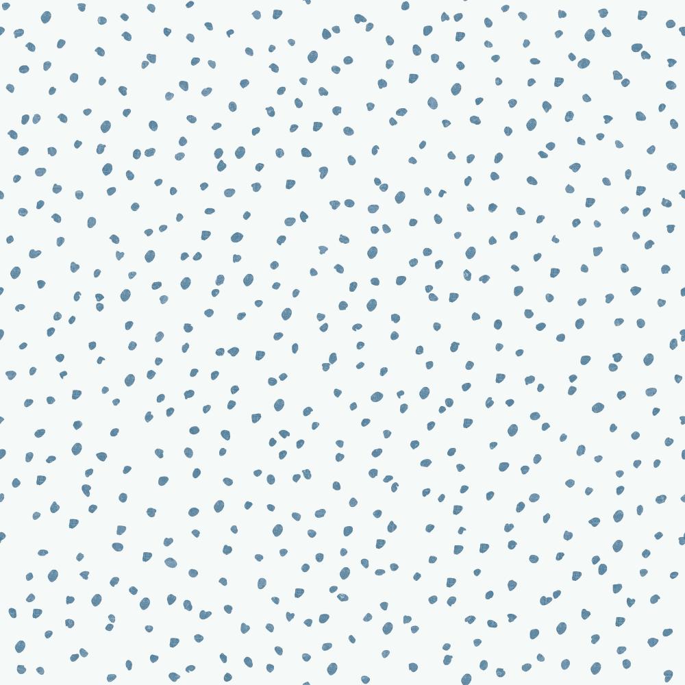 Handrawn Confetti Dots Wallpaper - Blue pattern
