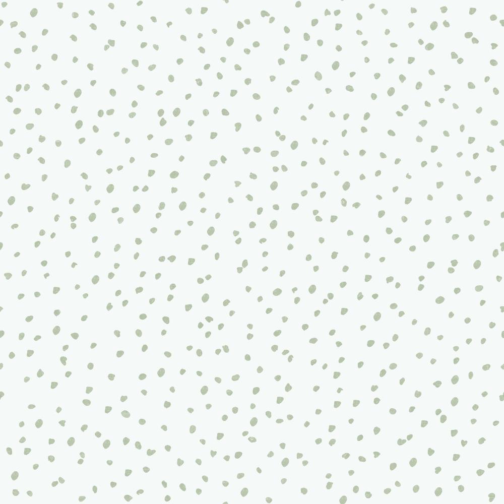 Handrawn Confetti Dots Wallpaper - Green pattern