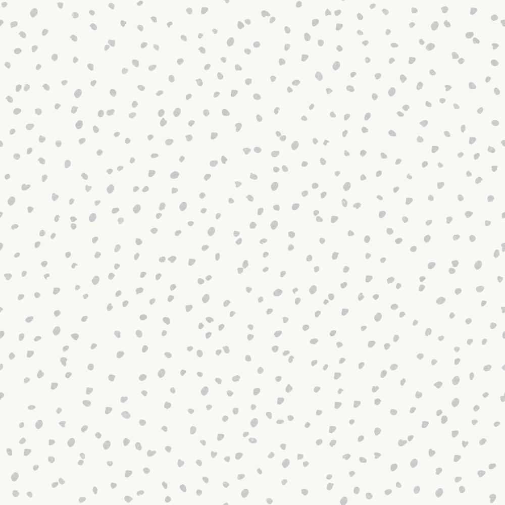 Handrawn Confetti Dots Wallpaper - Grey pattern