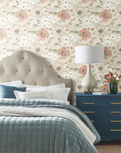 Load image into Gallery viewer, Evelyn Wallpaper - Apricot room setting
