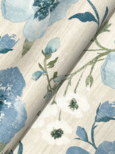 Load image into Gallery viewer, Evelyn Wallpaper - Blue wallpaper pattern