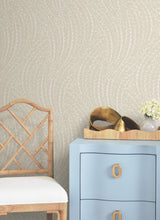 Load image into Gallery viewer, Willow Song Wallpaper - Taupe room setting