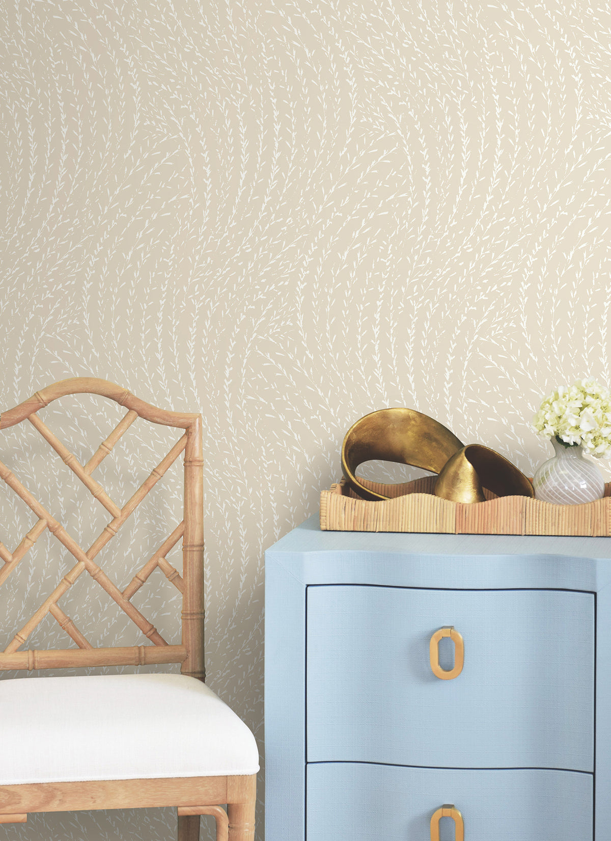 Willow Song Wallpaper - Wheat room setting