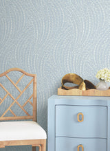 Load image into Gallery viewer, Willow Song Wallpaper - Sky Blue room setting