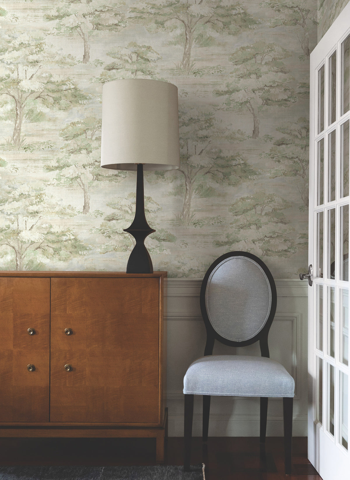 Moreno Wallpaper - Green room setting