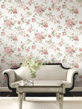 Load image into Gallery viewer, Veiled Garden Wallpaper - Pink room setting