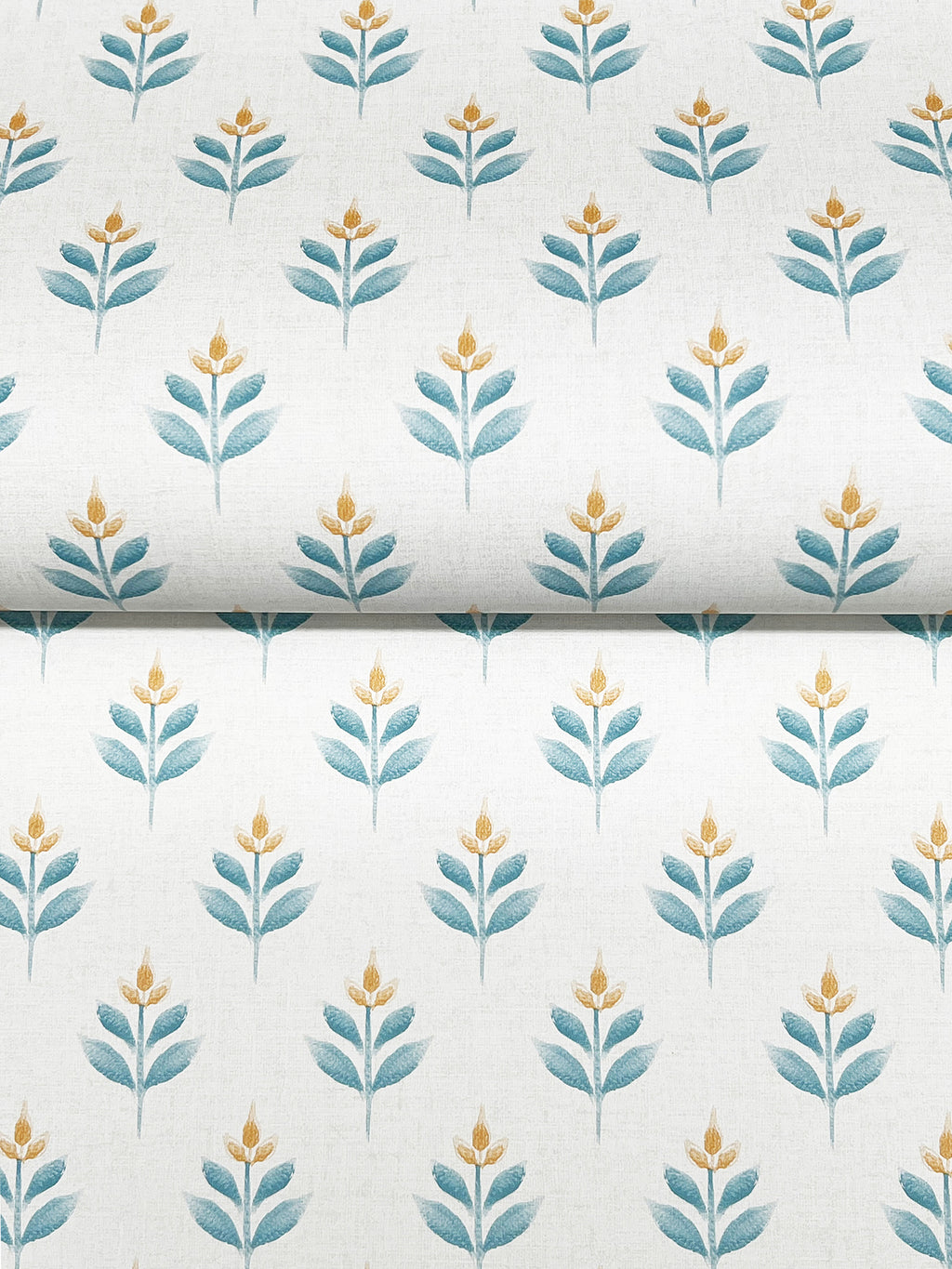 Serene Villa Wallpaper - Teal wallpaper pattern