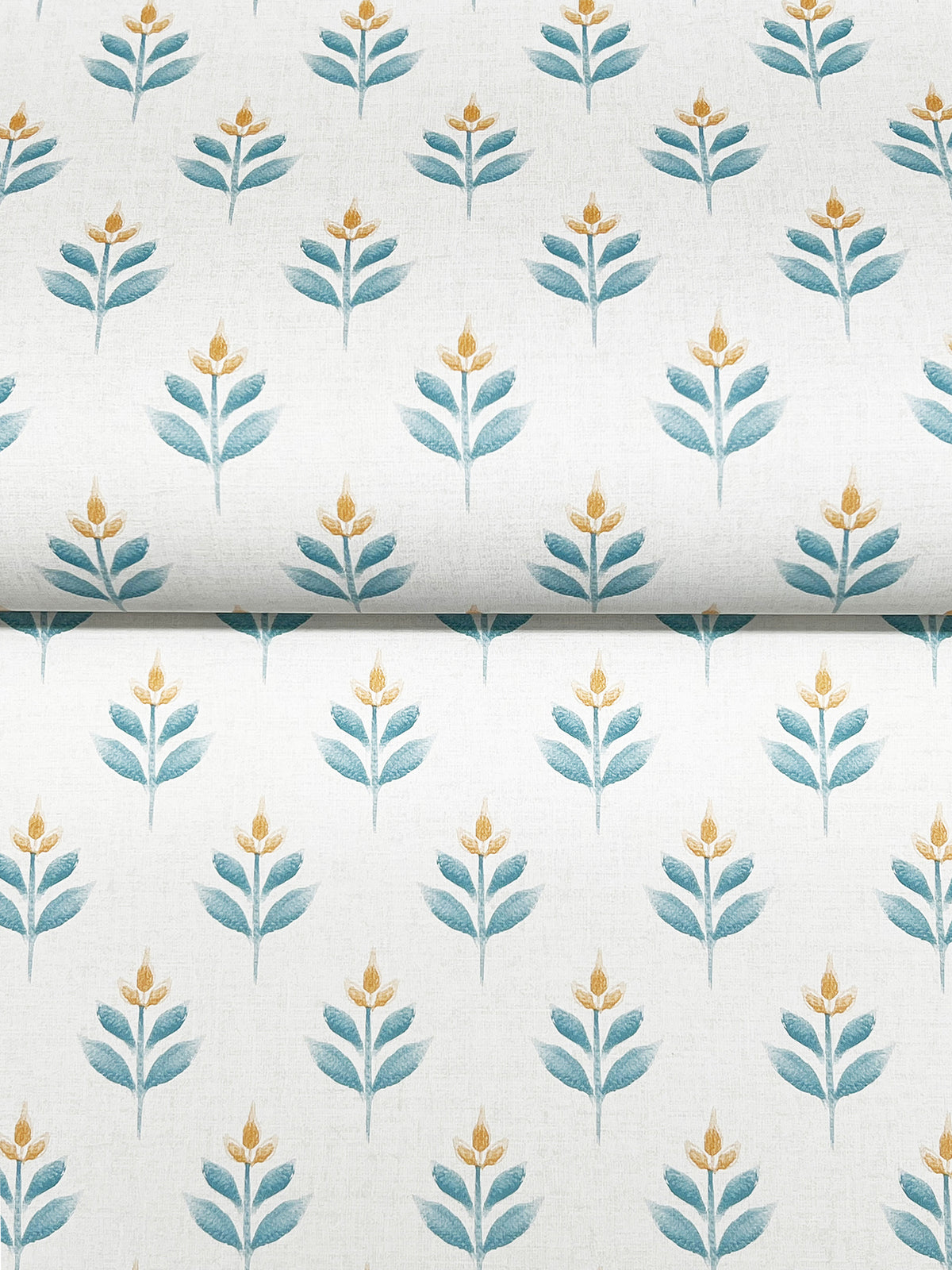 Serene Villa Wallpaper - Teal wallpaper pattern