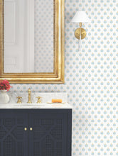 Load image into Gallery viewer, Serene Villa Wallpaper - Teal room setting