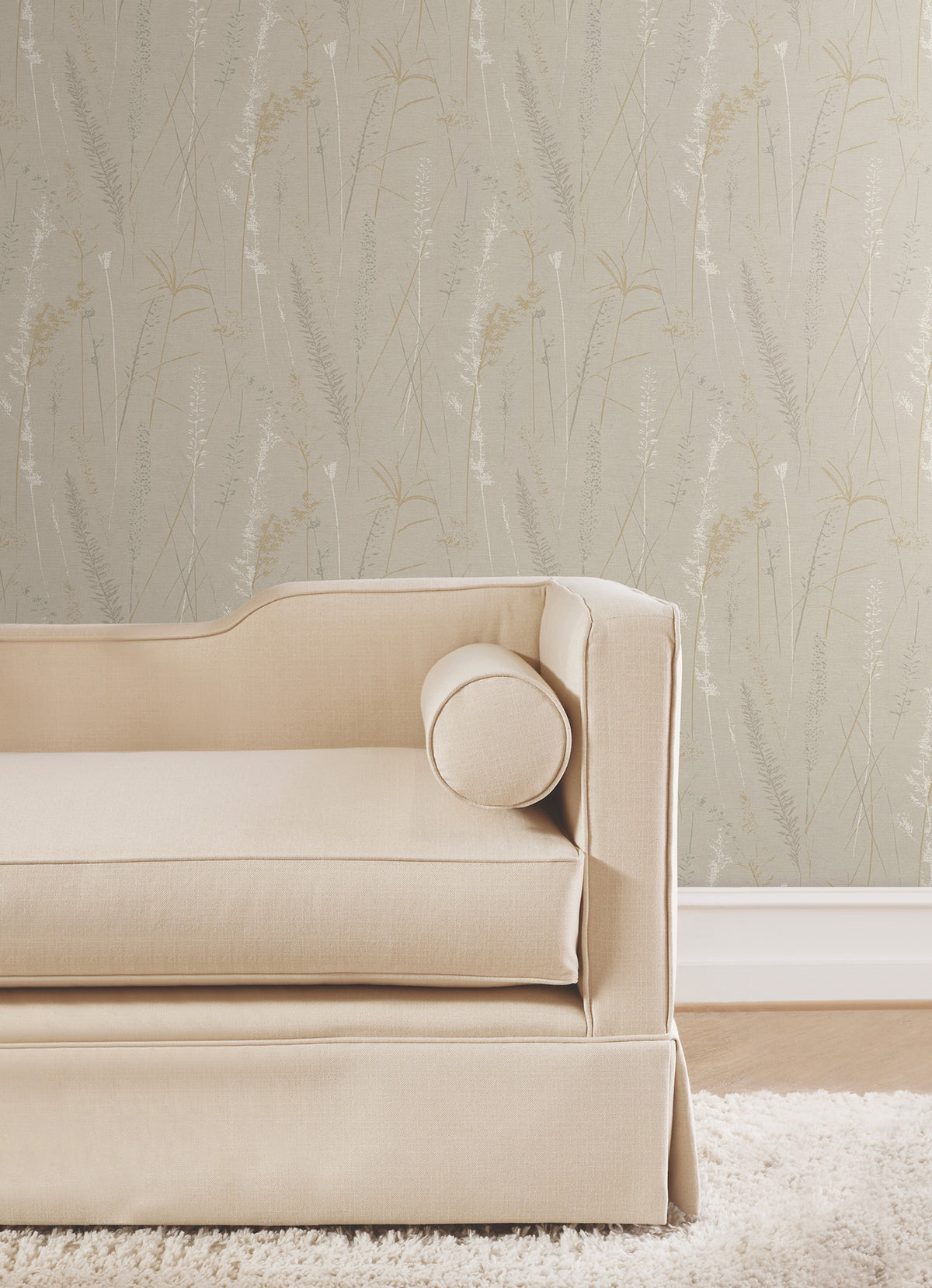 Meadow Splendor Wallpaper - Neutral room setting