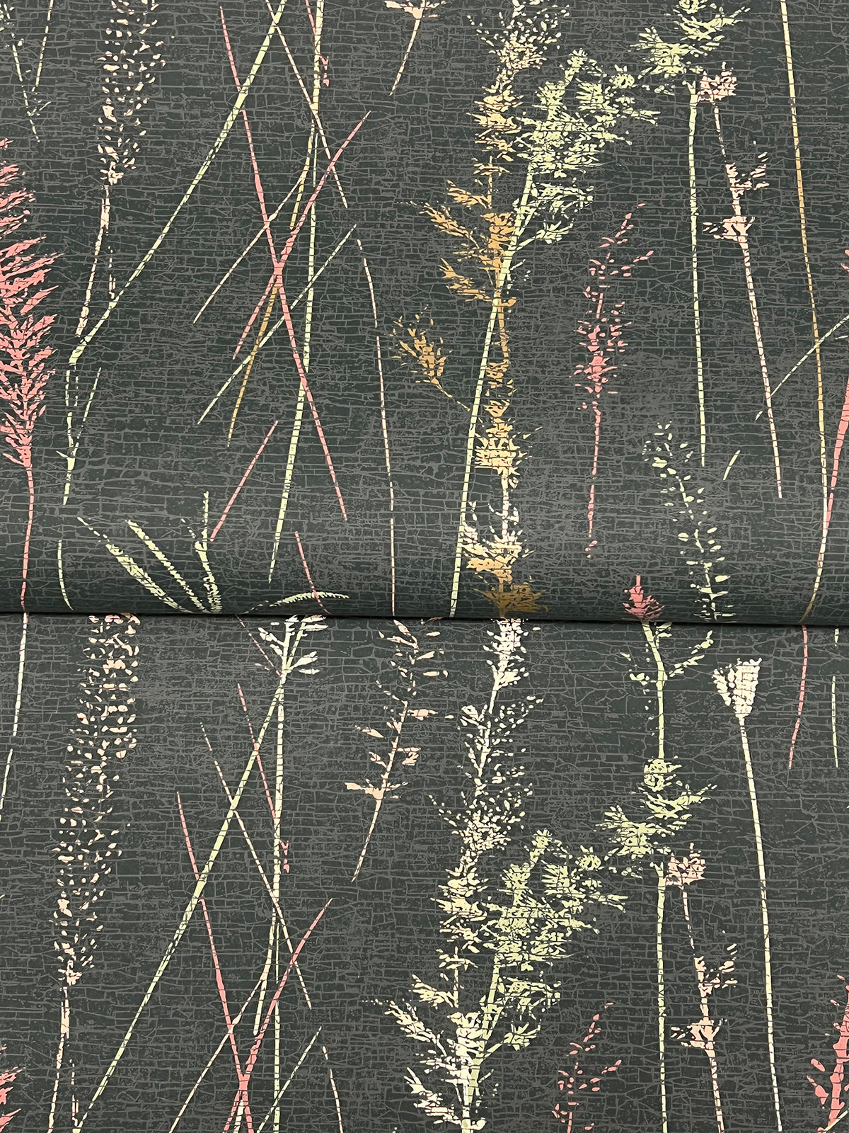 Meadow Splendor Wallpaper - Black wallpaper pattern