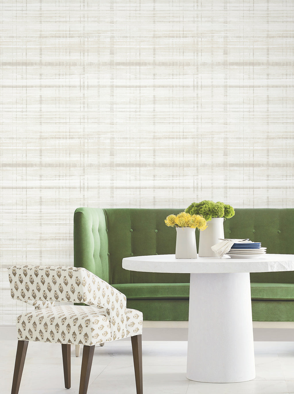 Vanishing Point Wallpaper - Dove room setting