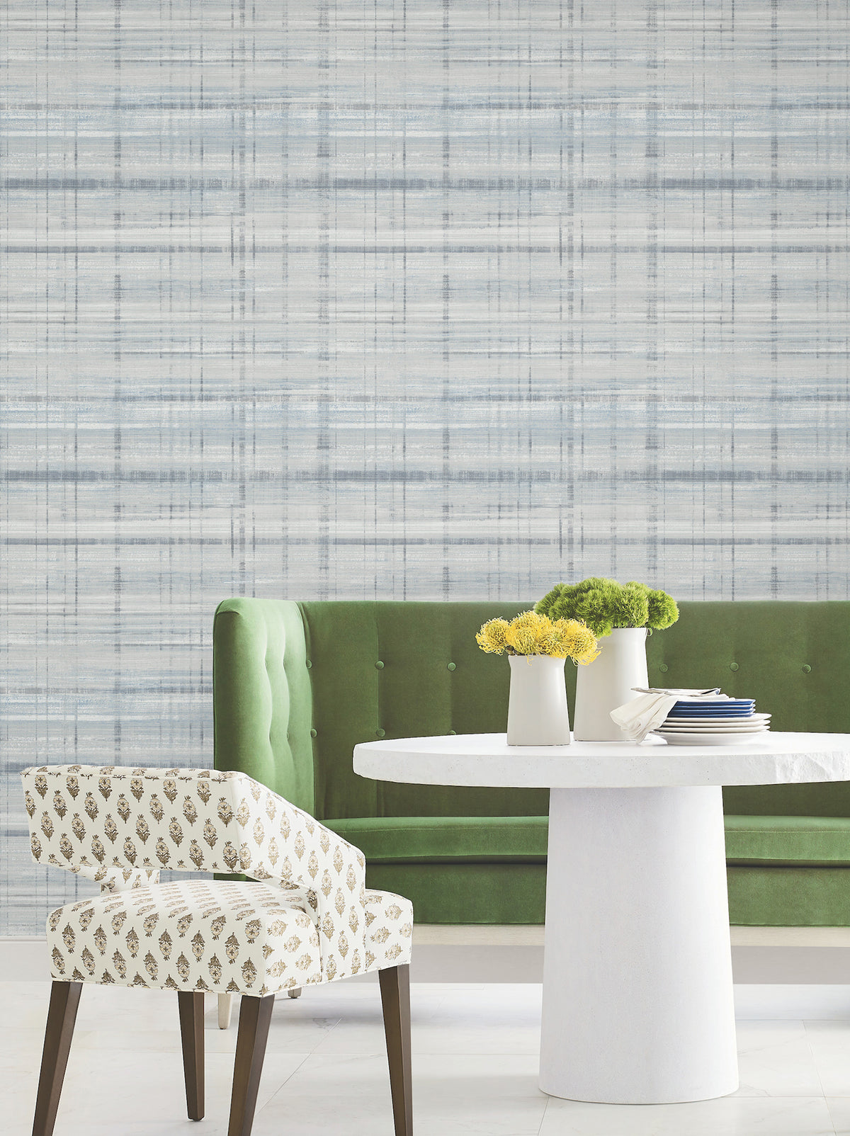 Vanishing Point Wallpaper - Blue room setting