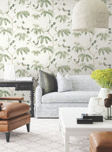 Load image into Gallery viewer, Cillian Wallpaper - Dark Green room setting