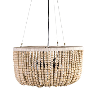 NIKA WOODEN BEADED CHANDELIER