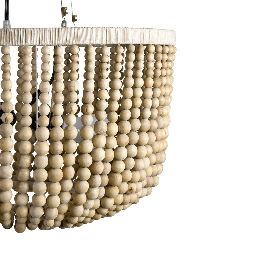 nika wooden beaded chandelier