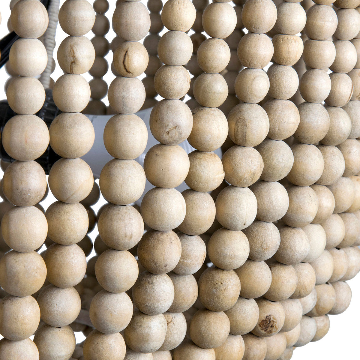nika wooden beaded chandelier