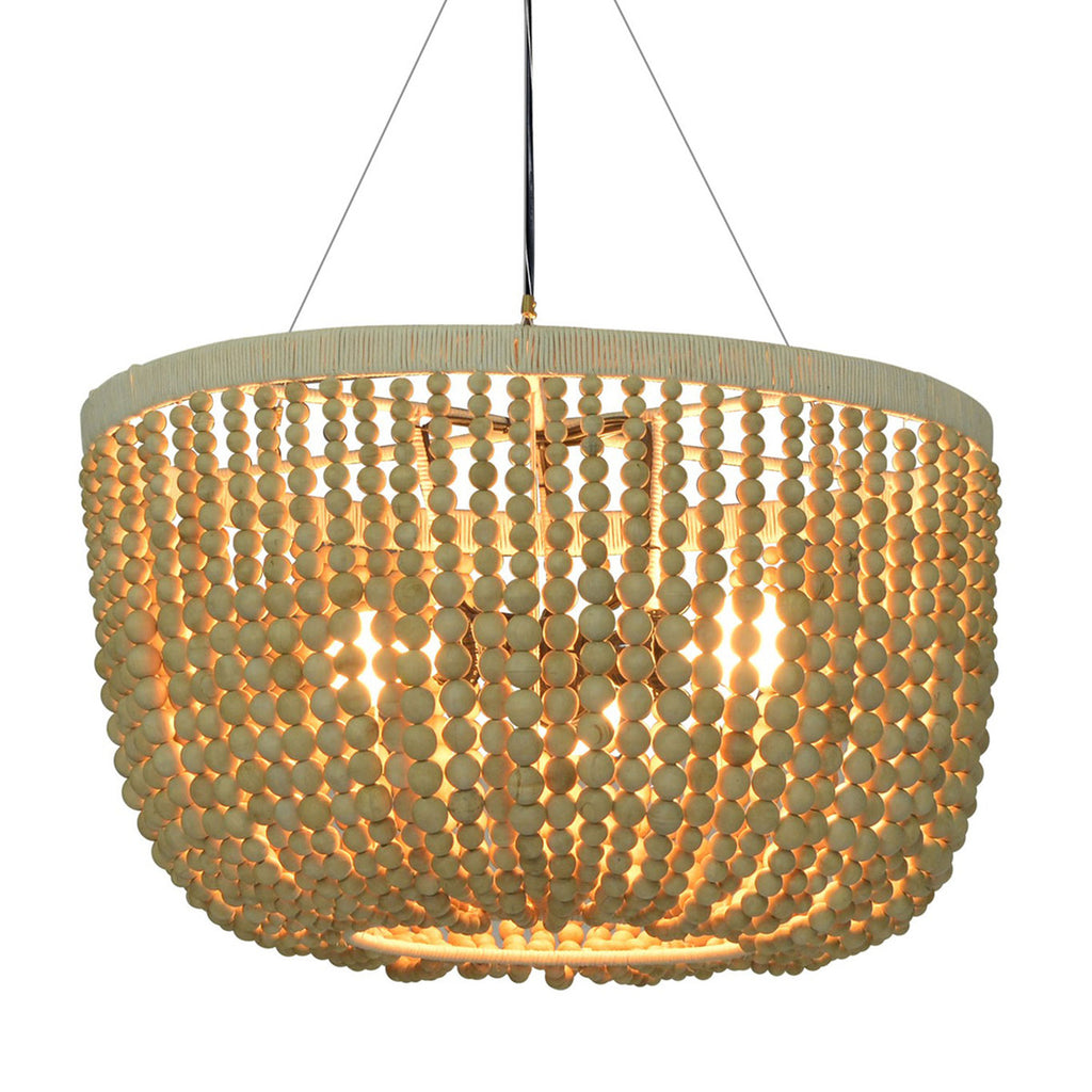 nika wooden beaded chandelier