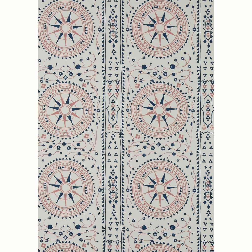 Leila Wallpaper by Peter Dunham - Pebble on White