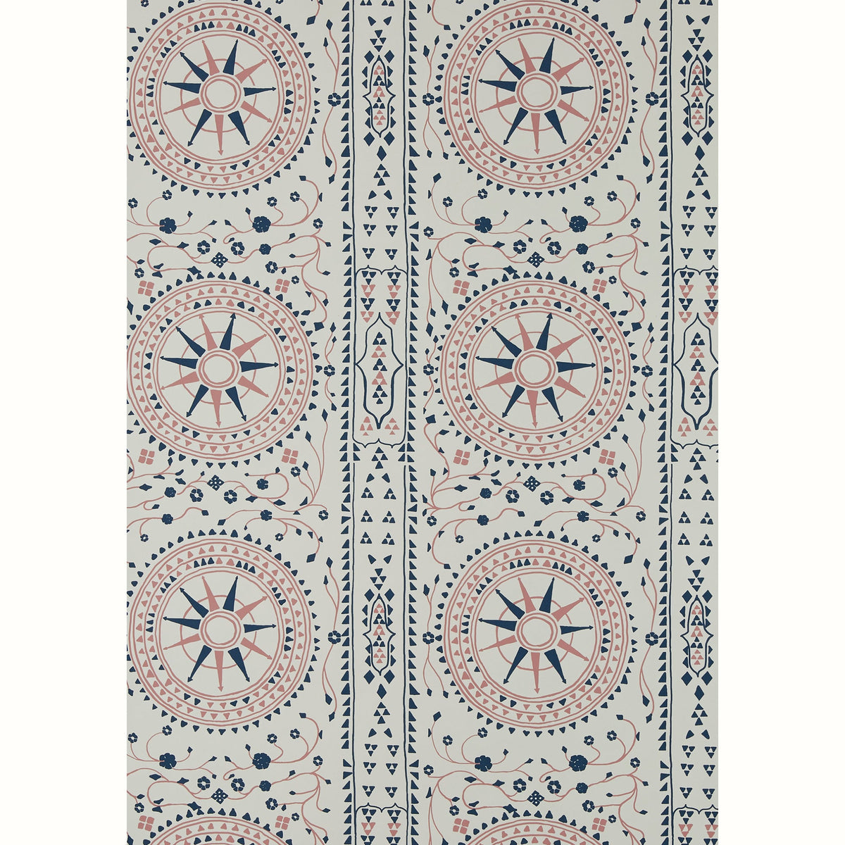 Leila Wallpaper by Peter Dunham - Pebble on White