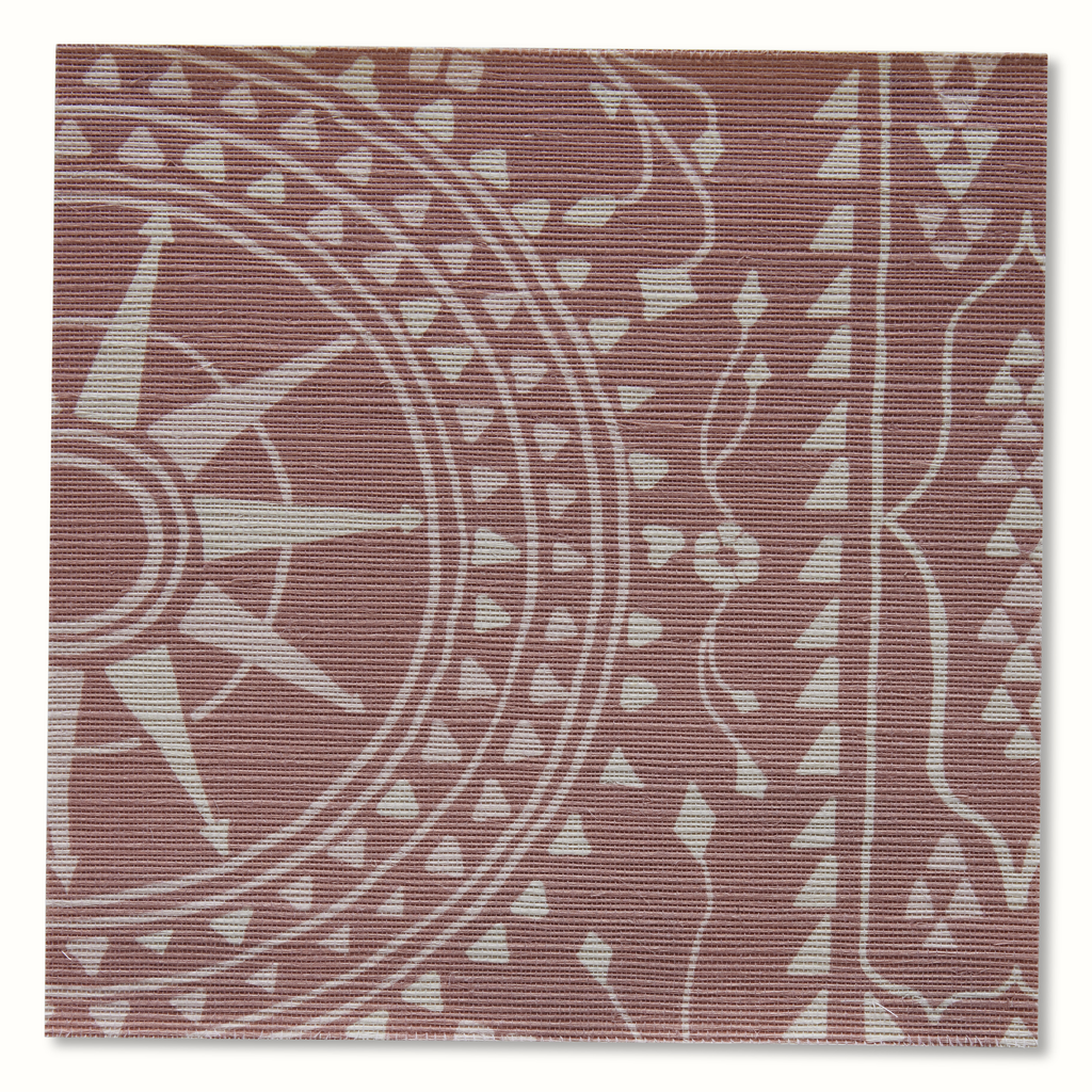 Leila Grasscloth Wallpaper by Peter Dunham - Rose