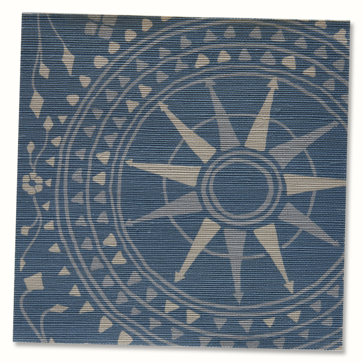 Leila Grasscloth Wallpaper by Peter Dunham - Blue