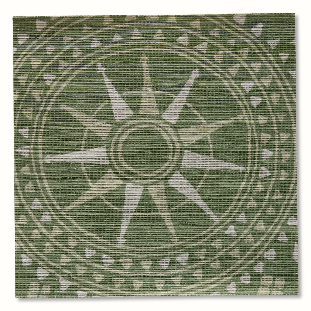 Leila Grasscloth Wallpaper by Peter Dunham - Green