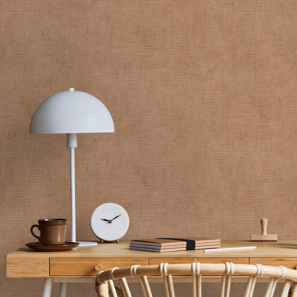 Makoba Horizontal Texture Wallpaper - Orange room view