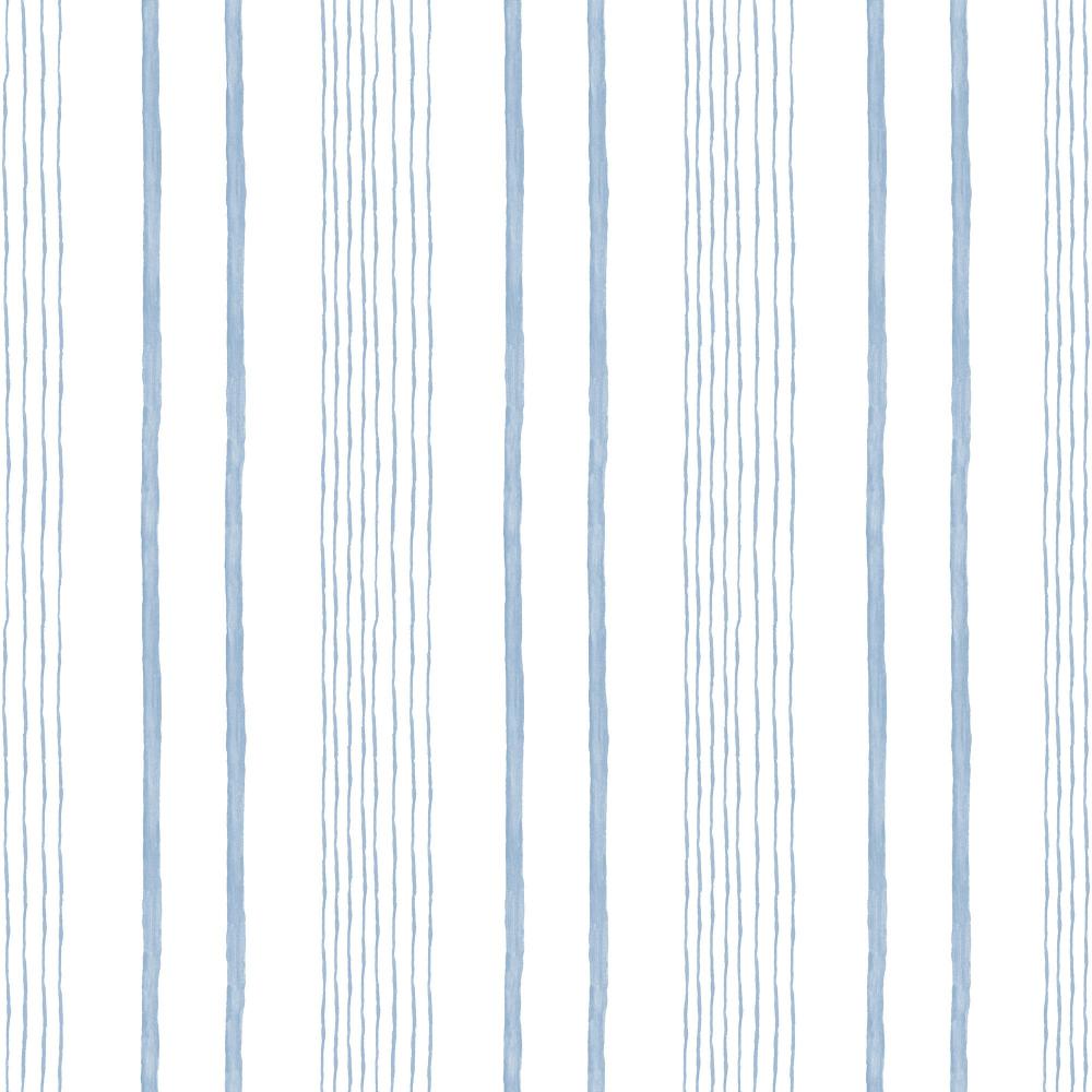 Handrawn Stripe Wallpaper - Blue pattern