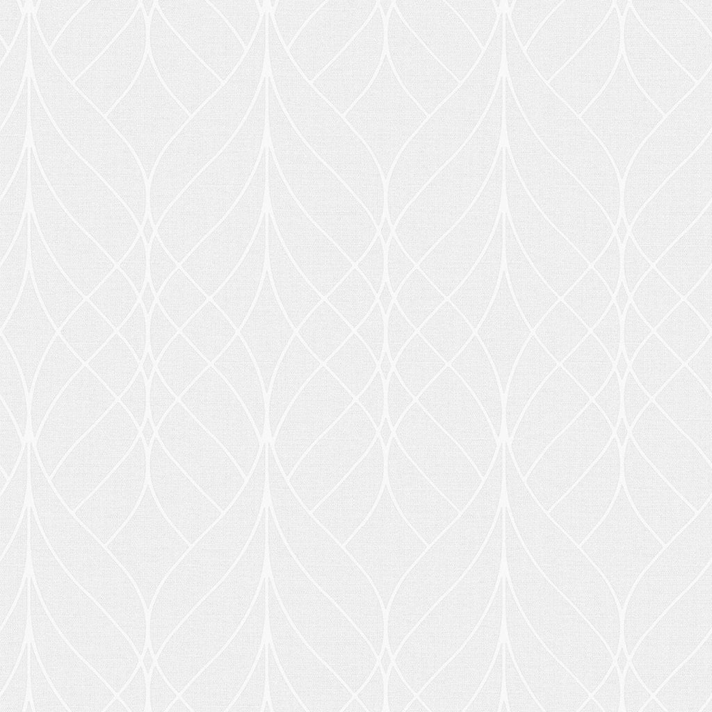 Linework Lattice Wallpaper - White pattern