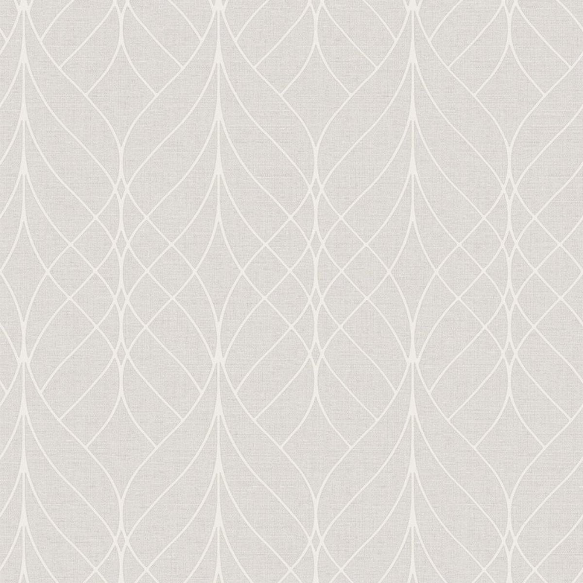 Linework Lattice Wallpaper - Beige pattern