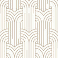 Arch Deco Wallpaper - White and Gold pattern