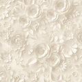 Paper Flowers Wallpaper - Beige pattern