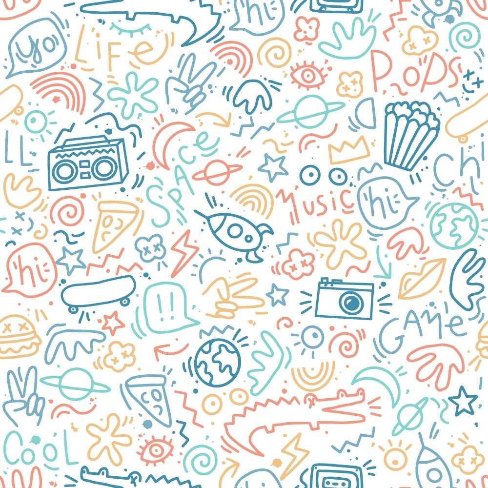 Doodle Wallpaper - Multi pattern