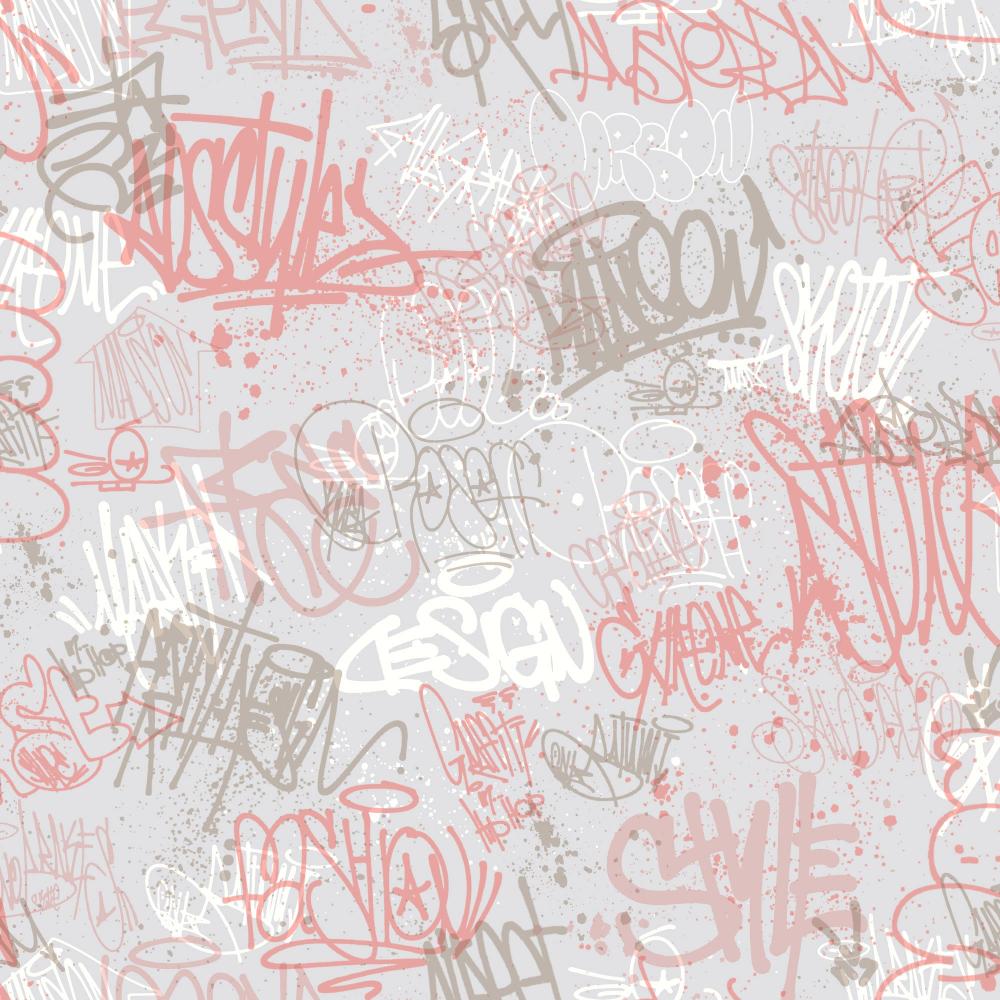 Graffitti Wallpaper - Rose pattern