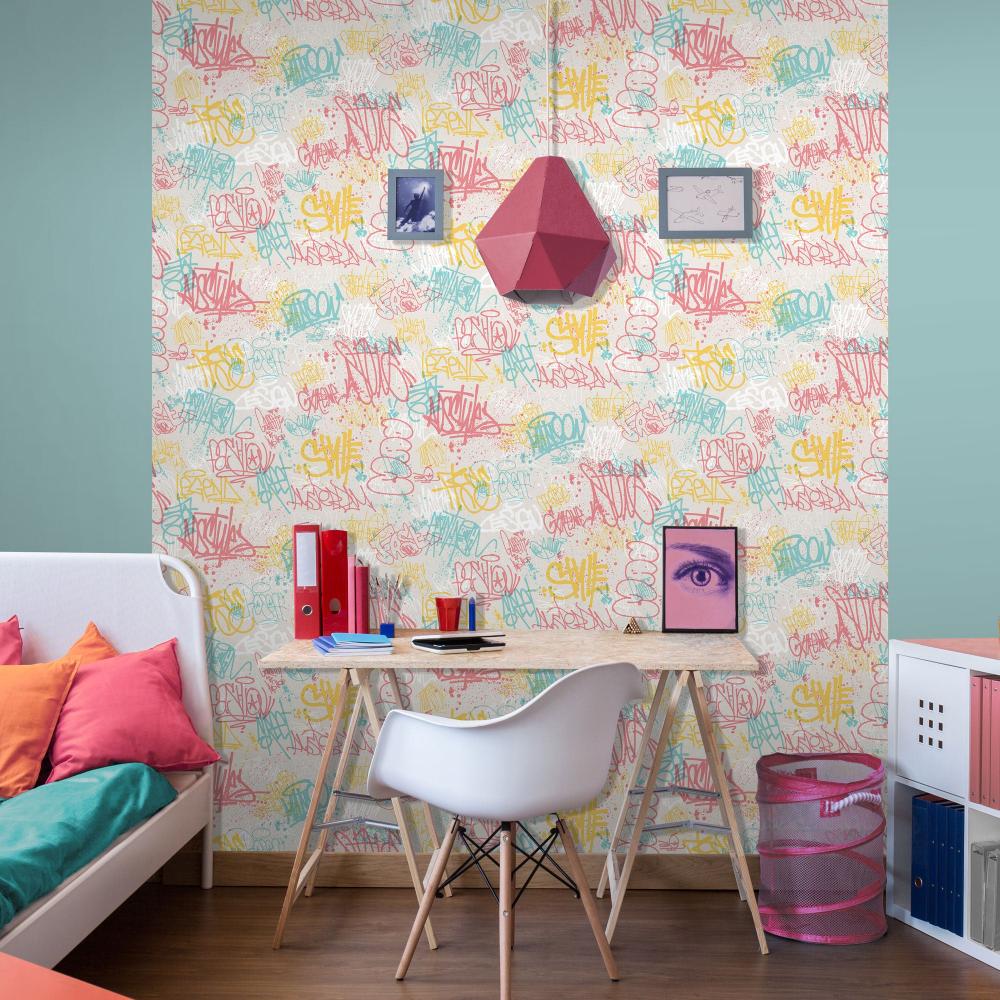 Graffitti Wallpaper - Multi room view