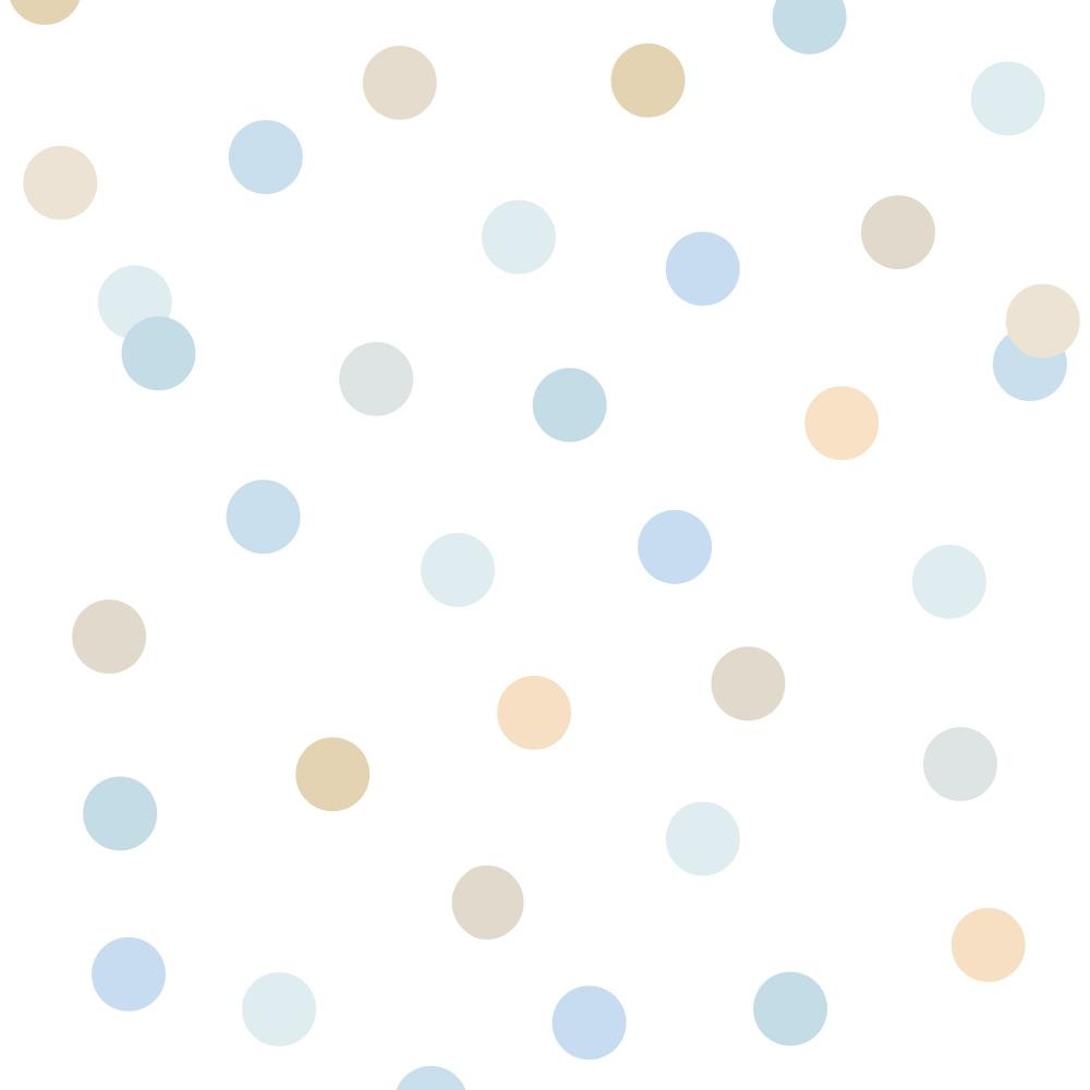 Polka Dot Party Wallpaper - Blue pattern