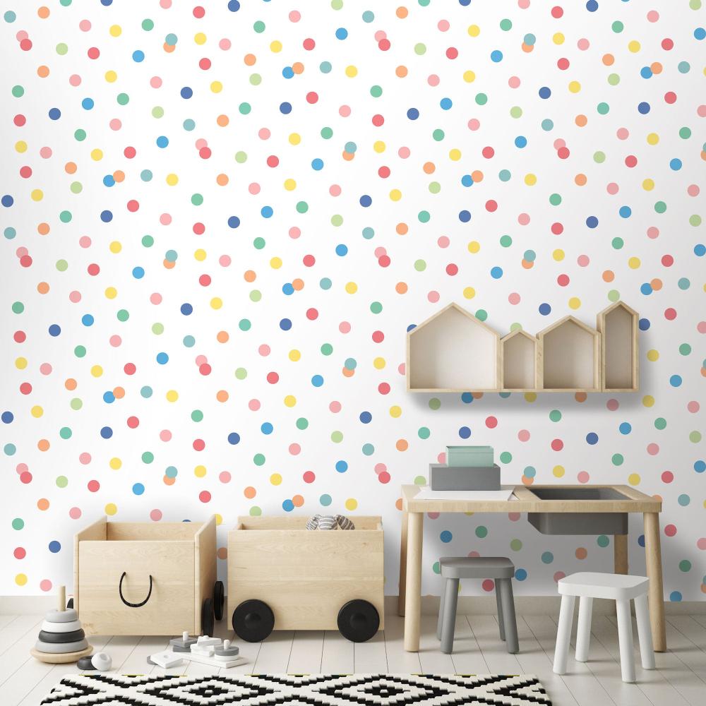 Polka Dot Party Wallpaper - Multi room view