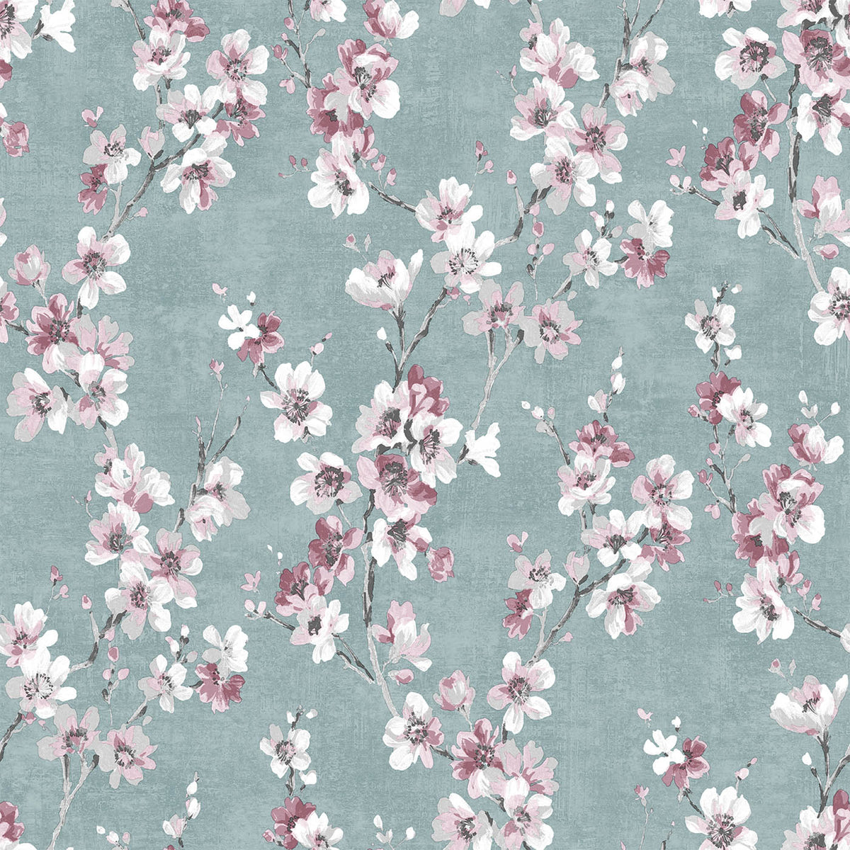 Blossom Reveries Wallpaper - Blue pattern