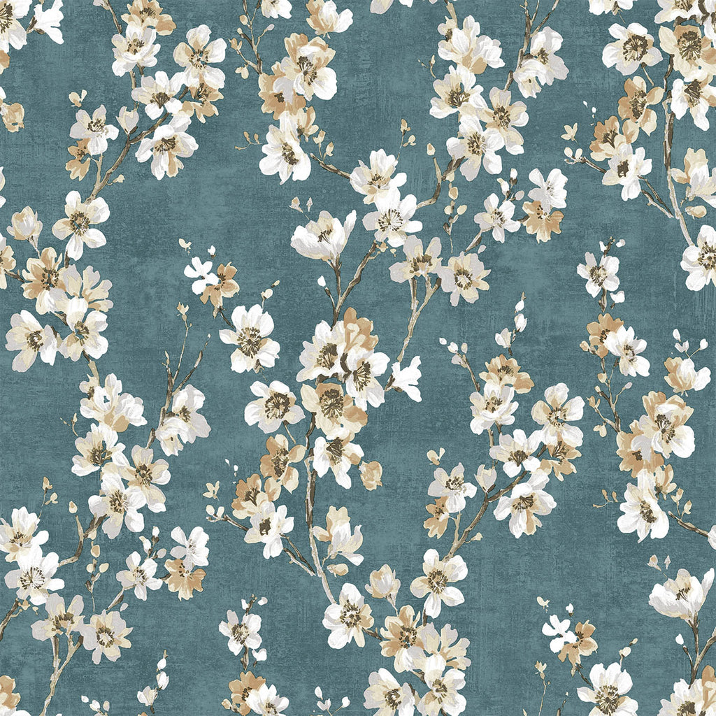 Blossom Reveries Wallpaper - Green pattern