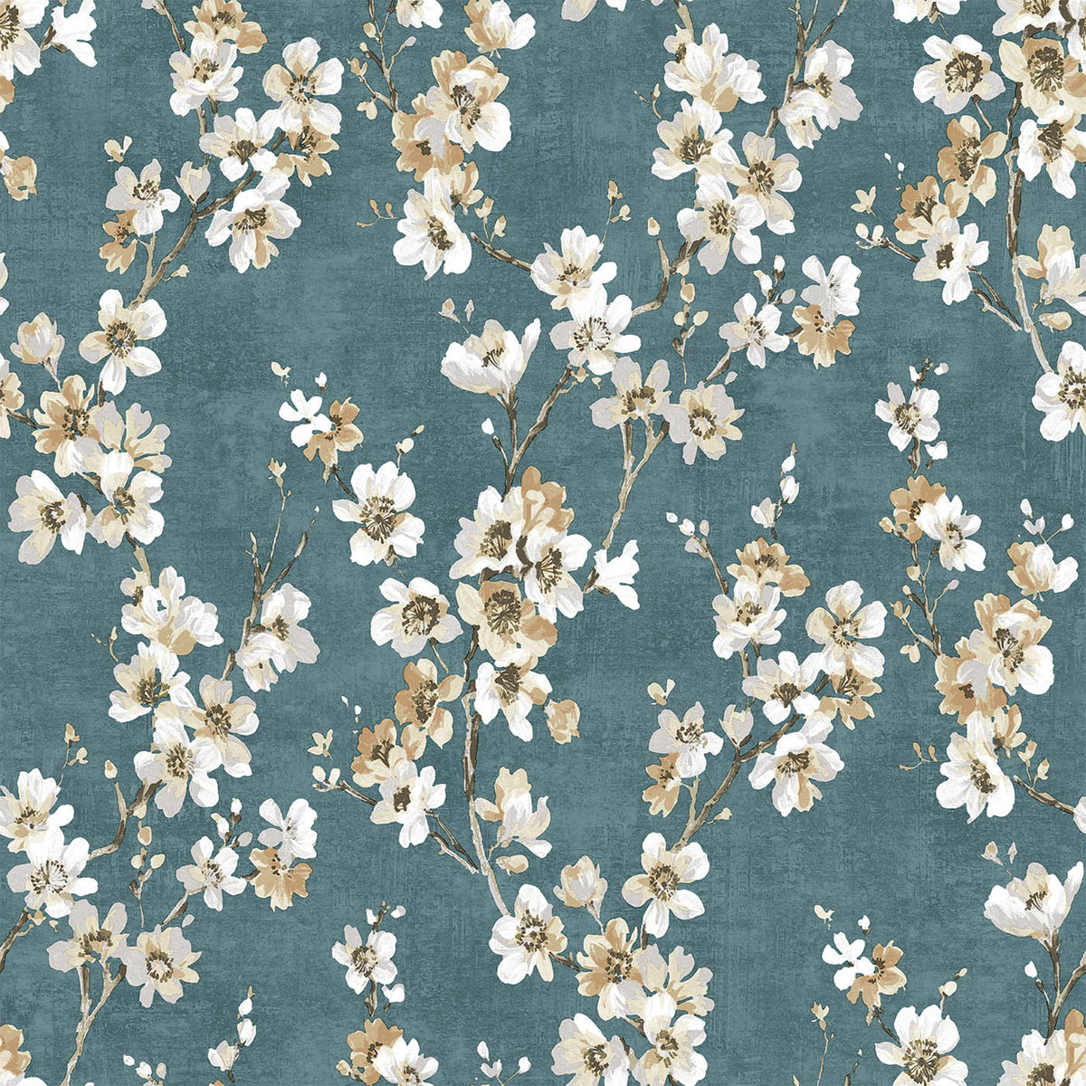 Blossom Reveries Wallpaper - Green pattern