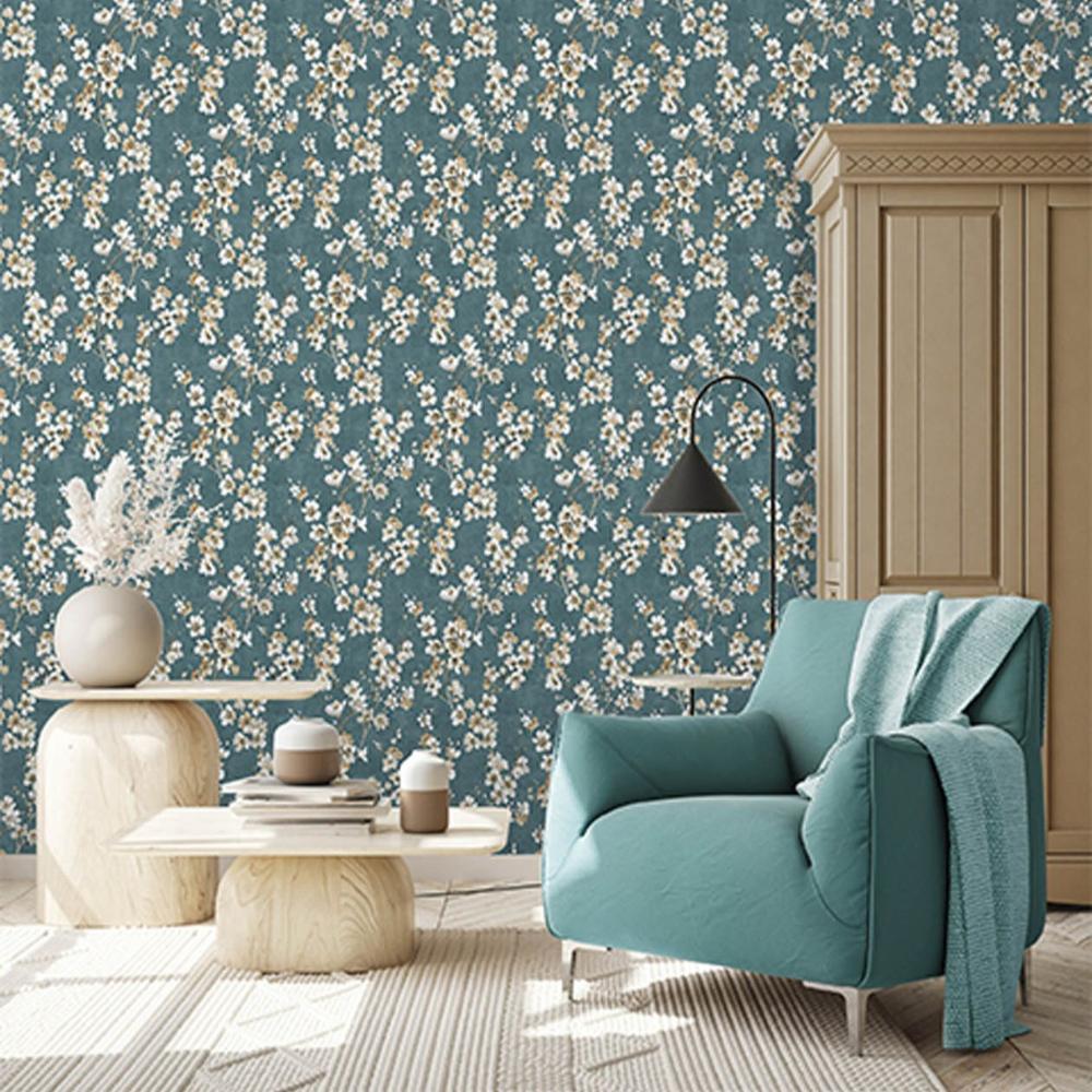 Blossom Reveries Wallpaper - Green room view