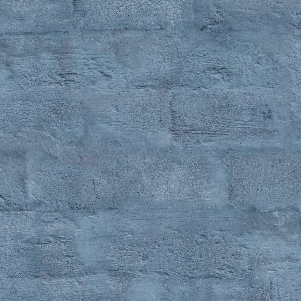 Painted Loft Bricks Wallpaper - Blue pattern