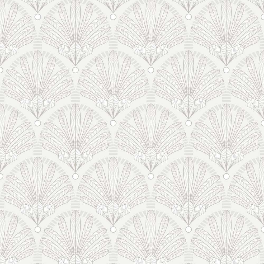 Elysian Fan Wallpaper - White pattern